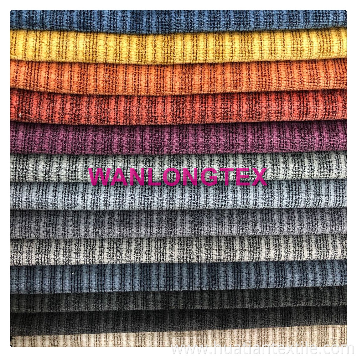 Cation Striped Corduroy velvet fabric with backing for sofa cover,carpet and hometextile